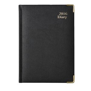 J.Burrows A5 Day to Page 2016 Elite Diary Black