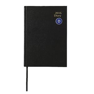 J.Burrows A5 Day to Page 2016 Economy Diary Black