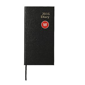 J.Burrows Slim Week to View 2016 Economy Diary Black