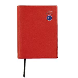 J.Burrows A5 Day to Page 2016 Executive Diary Red