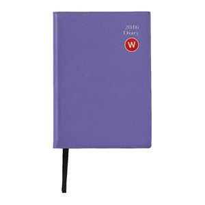 J.Burrows A5 Week to View 2016 Executive Diary Purple