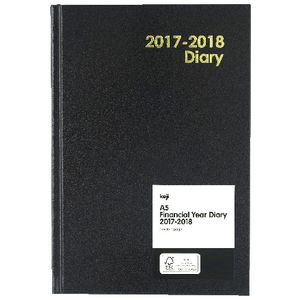 Keji A5 Day to Page FY 17/18 Diary Black