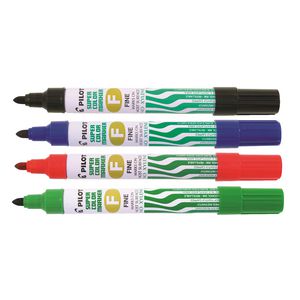 Pilot SCA-F Super Colour Permanent Markers Assorted 4 Pack