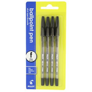 Pilot BP-S Fine Ballpoint Pens Black 4 Pack