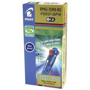 Pilot Begreen Feed-GP4 4 in 1 Ballpoint Pens Blue 10 Pack