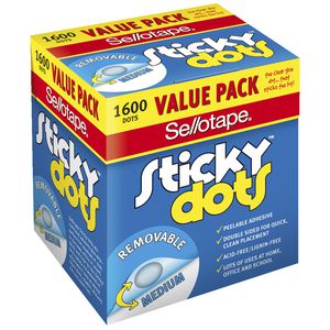 Sellotape Sticky Dots Removable 1600 Pack