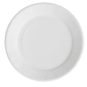 Paper Lunch Plates Uncoated 175mm 50 Pack White