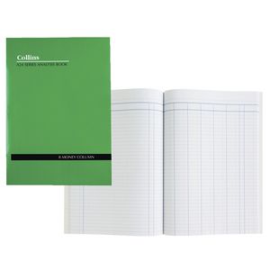 Collins A24 A4 Analysis Book 8 Money Column