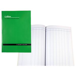 Collins A24 A4 Analysis Book 12 Money Column