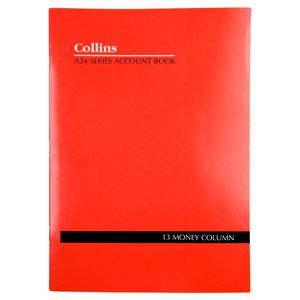 Collins A24 A4 Analysis Book 13 Money Column