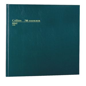 Collins 700 Analysis Book Ruled Green