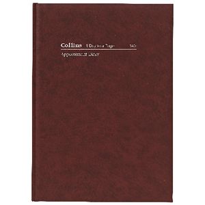 Collins Debden A4 2018 Appointment Diary Burgundy
