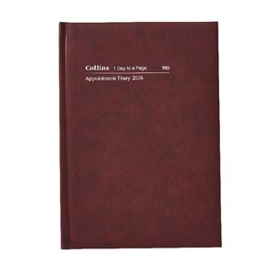 Collins Debden Appointment A5 Day to Page 2016 Diary Red