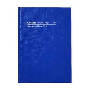 Collins Debden Kingsgrove A5 Day to Page 2016 Diary Blue