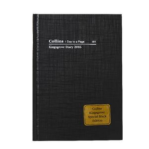 Collins Debden Kingsgrove A5 Day to Page LE 2016 Diary Black