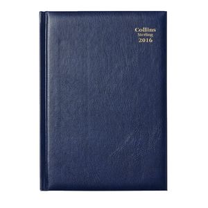 Collins Debden Sterling A5 Day to Page 2016 Diary Blue
