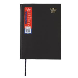 Collins Debden Vanessa A4 2 Days to Page 2016 Diary Black