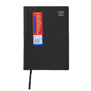 Collins Debden Vanessa A5 Week to View 2016 Diary Black