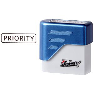 Deskmate Pre-inked Office Stamp Priority Black