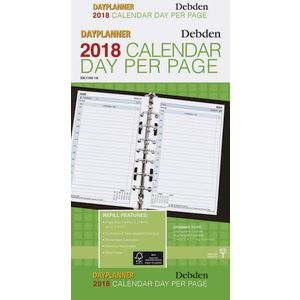 Collins Debden Daily Dated 2018 Desk Calendar