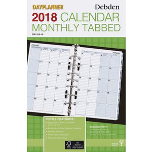 Collins Debden MTP 2018 Desk Calendar Refill