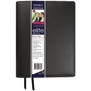 Collins Debden Quarto Elite DTP 2018 Organiser Black