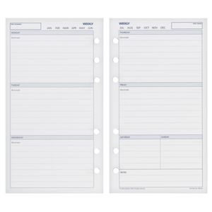 Collins Debden Dayplanner Undated Weekly Calendar Refill