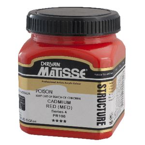 Derivan Structure Paint 250mL Cadmium Red Medium