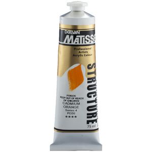 Derivan Structure Paint 75mL Cadmium Orange S4