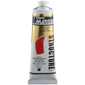 Derivan Structure Paint 75mL Cadmium Red Medium S4