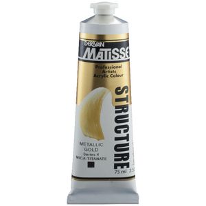 Derivan Structure Paint 75mL Metallic Gold S4