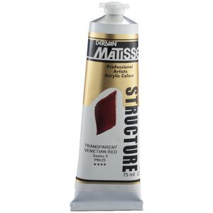 Derivan Structure Paint 75mL Transparent Venetian Red S3