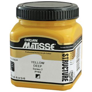 Derivan Structure Paint 250mL Yellow Deep
