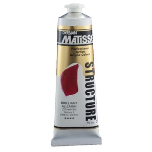 Derivan Structure Paint 75mL Brilliant Alizarin Crimson S3