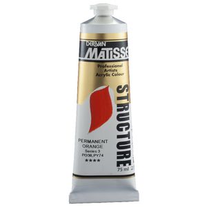 Derivan Structure Paint 75mL Permanent Orange S3
