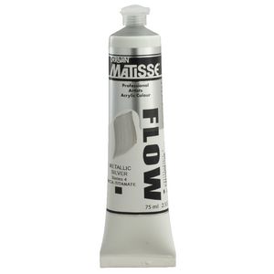Derivan Flow Paint 75mL Metallic Silver S4