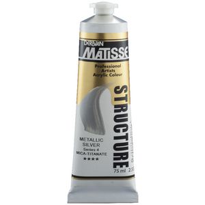 Derivan Structure Paint 75mL Metallic Silver S4