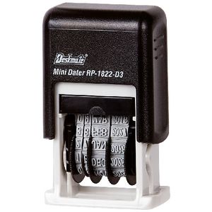 Deskmate Self Inking Mini Dater 3mm Black