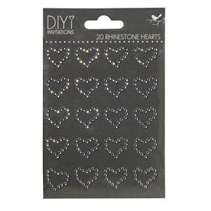 DIYi Rhinestone Heart Stickers 20 Pack