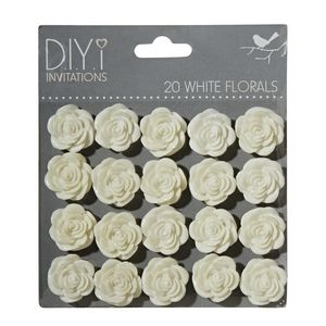 DIYi White Florals 20 Pack