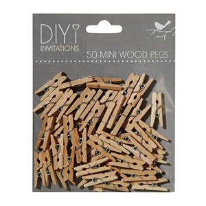 DIYi Mini Wood Pegs 50 Pack
