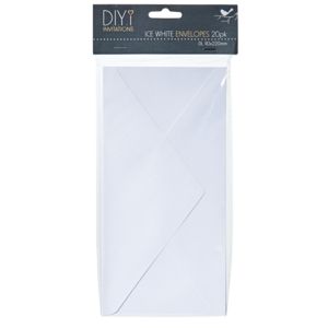 DIYi Pearl DL Envelopes Ice White 20 Pack