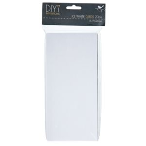 DIYi DL Folded Cards Ice White 20 Pack