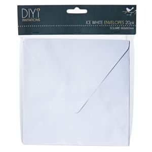 DIYi 160 x 160mm Envelopes Ice White 20 Pack