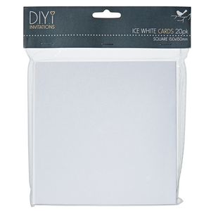 DIYi Folded Square Cards Pearl Ice White 20 Pack