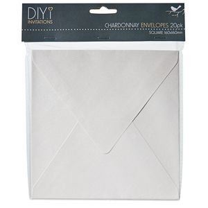 DIYi 160 x 160mm Envelopes Pearl Chardonnay 20 Pack