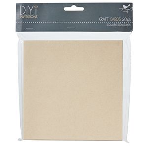 DIYi Folded Square Cards Kraft 150 x150mm