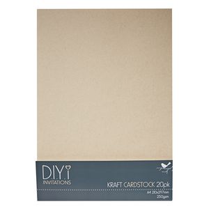 DIYi Kraft Cardstock 250gsm A4 20 Pack