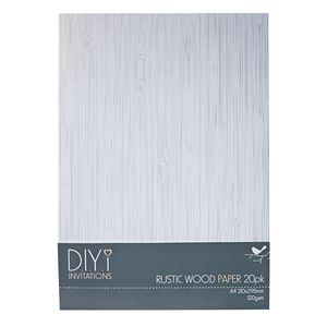 DIYi Rustic Wood Paper 120gsm A4 20 Pack