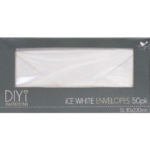 DIYi DL Envelopes Ice White 50 Pack